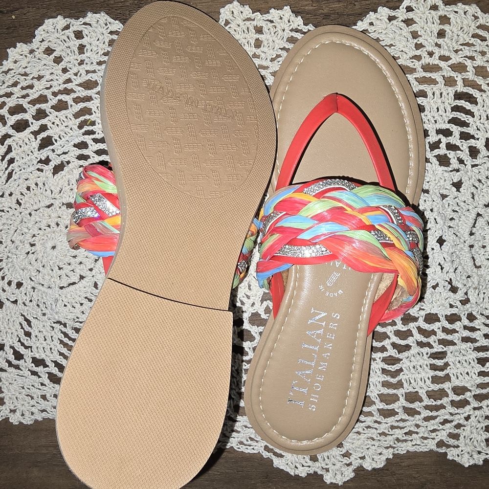 Italian Shoemaker's Multicolor Sparkle Flip Flop - Picture 5 of 6